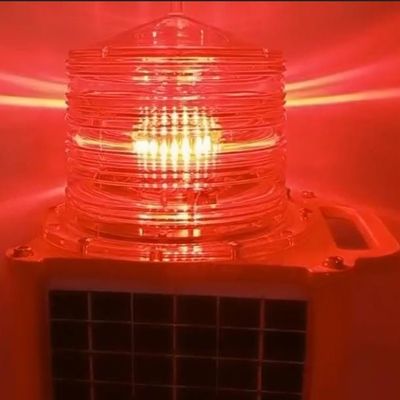 lampu kilat merah L865 Intensitas Menengah cahaya penghalang penerbangan bertenaga surya lampu obstruksi pesawat